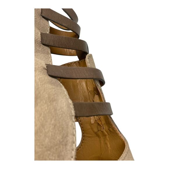 Nine West Vintage America VABRADIE Brown Leather Gladiator Heels Sandals 9M - Picture 9 of 13